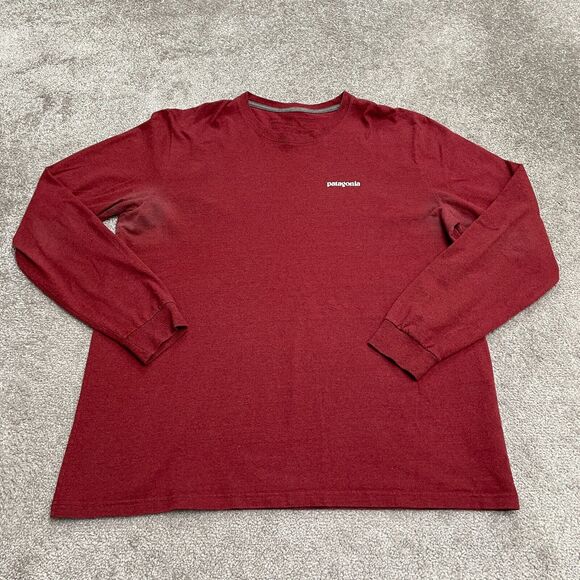 Patagonia Responsibili Tee Graphic T-Shirt Mens XL Red Regular Fit Crew Neck Top - Picture 1 of 14